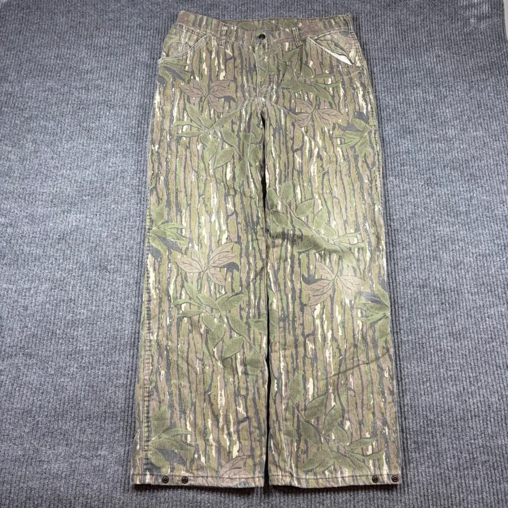 Duxbak Pants Men's 33x29  Realtree Camo Thinsulate Insulated Hunting Green Brown